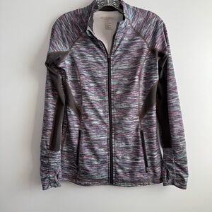 Women's Ideology Full-Zip Space-Dyed Activewear Jacket. Size Small